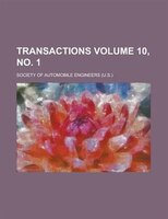 Transactions Volume 10, No. 1