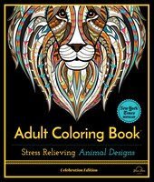 Stress Relieving Animal Designs: Adult Coloring Book, 