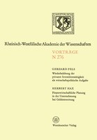 Wiederbelebung Der Privaten Investitionstätigkeit Als Wirtschaftspolitische Aufgabe. Finanzwirtschaftliche Planung In Der