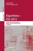 Algorithms -- Esa 2012: 20th Annual European Symposium, Ljubljana, Slovenia, September 10-12, 2012. Proceedings