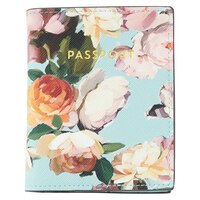 Passport Cover - Painted Floral Mint by Indigo
