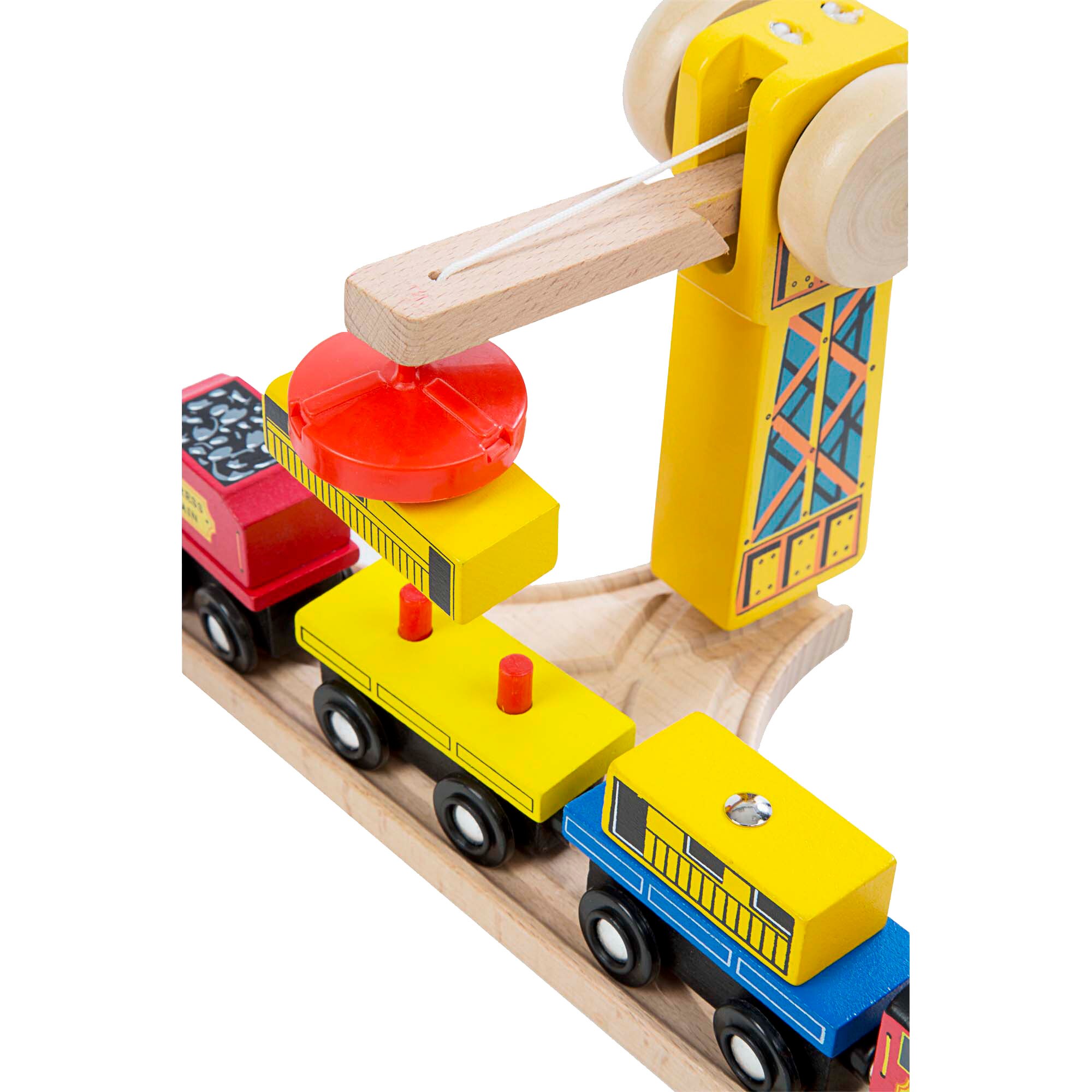 Melissa and doug wooden train best sale set