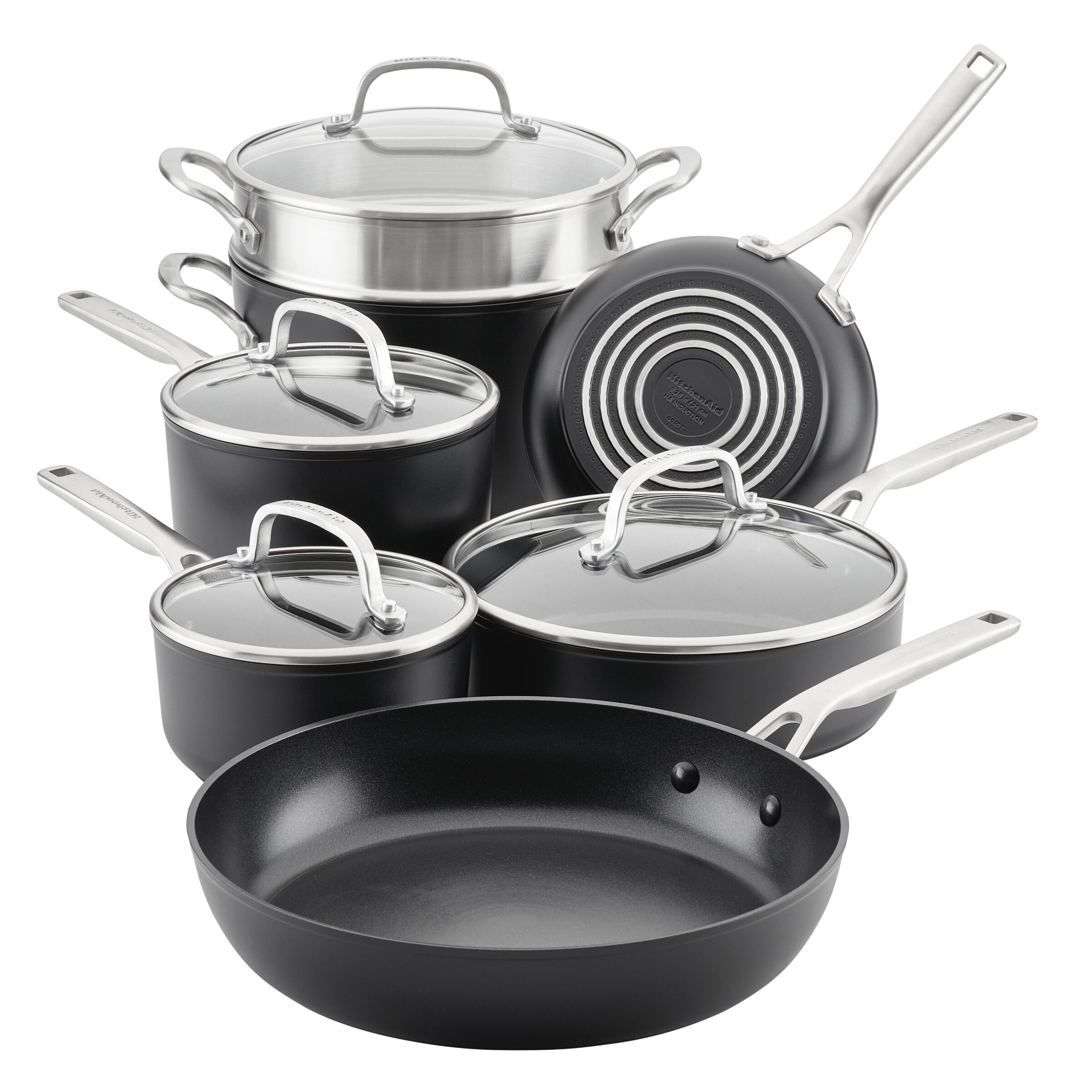 Meyer Kitchenaid HardAnodized Induction Nonstick Cookware Set, 11
