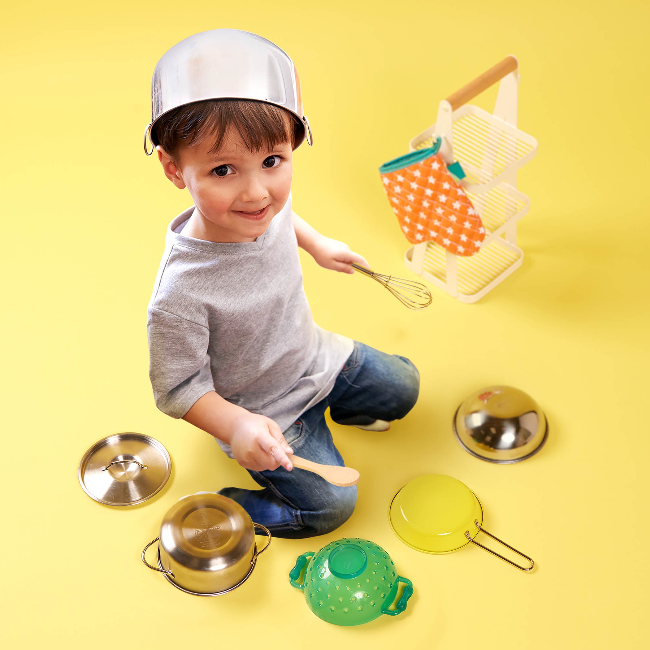 B. Toys Mini Chef Pot & Pan Playset Play Kitchen Accessories