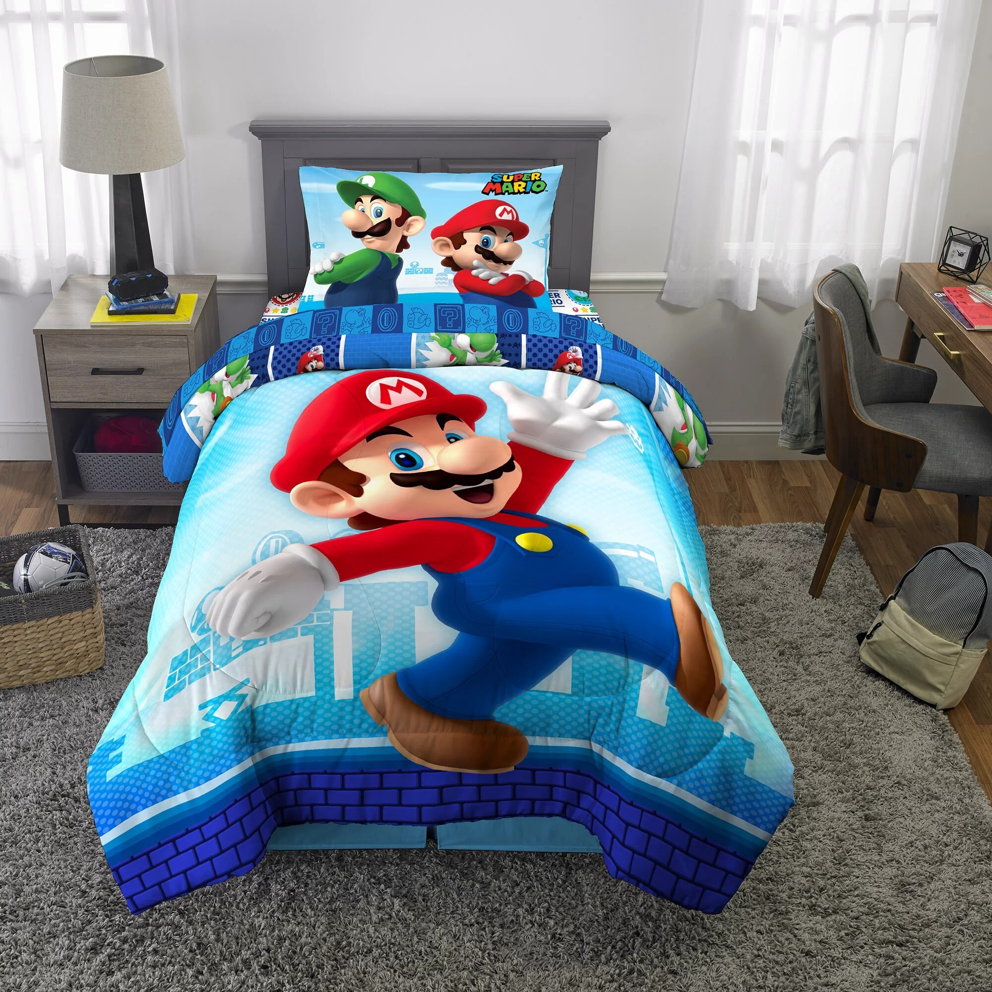 Super Mario Bros. Super Mario "power Up" Bedding Bundle Kit Yorkdale Mall