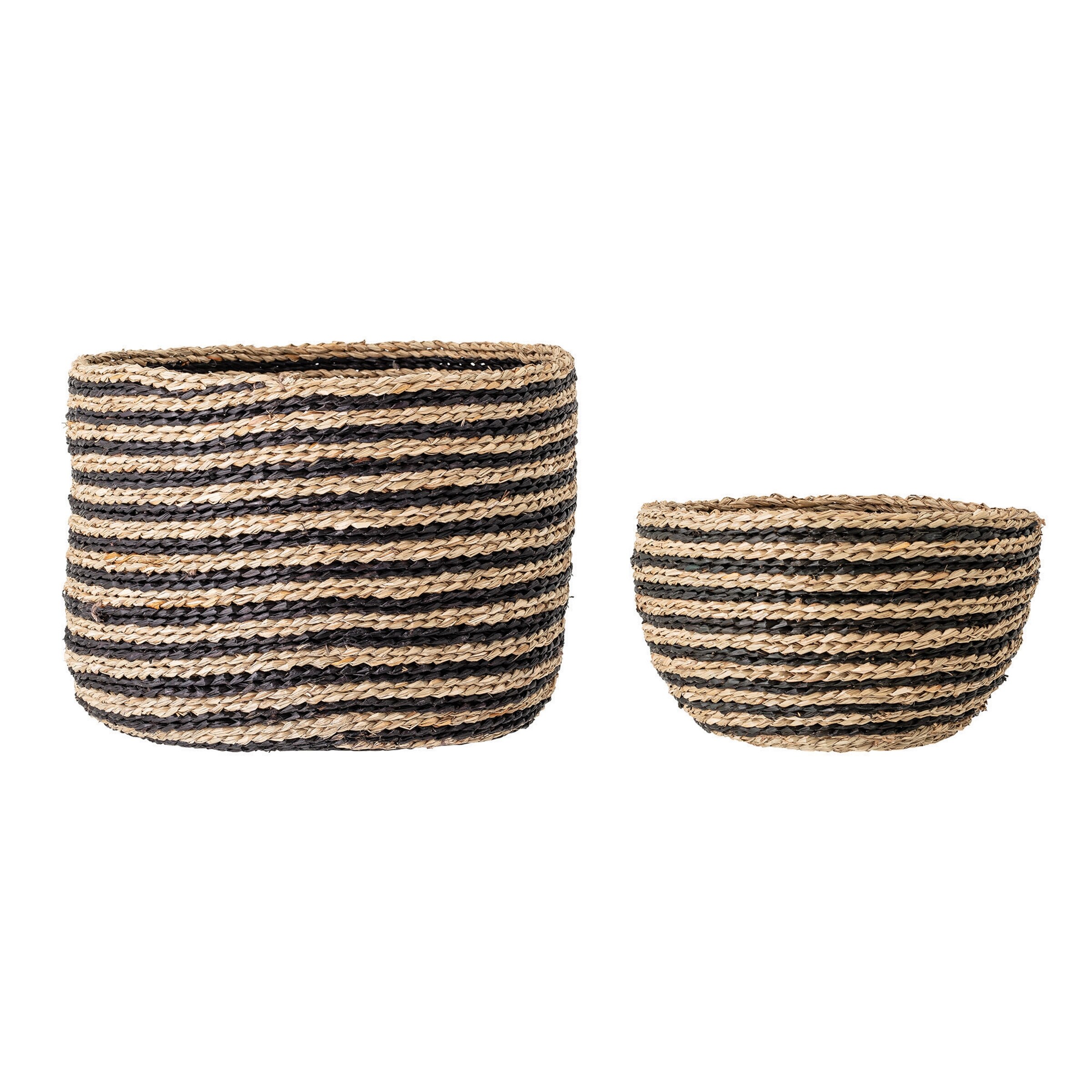 Creative Coop Seagrass Baskets With Lids Set Of 2 The Pen Centre