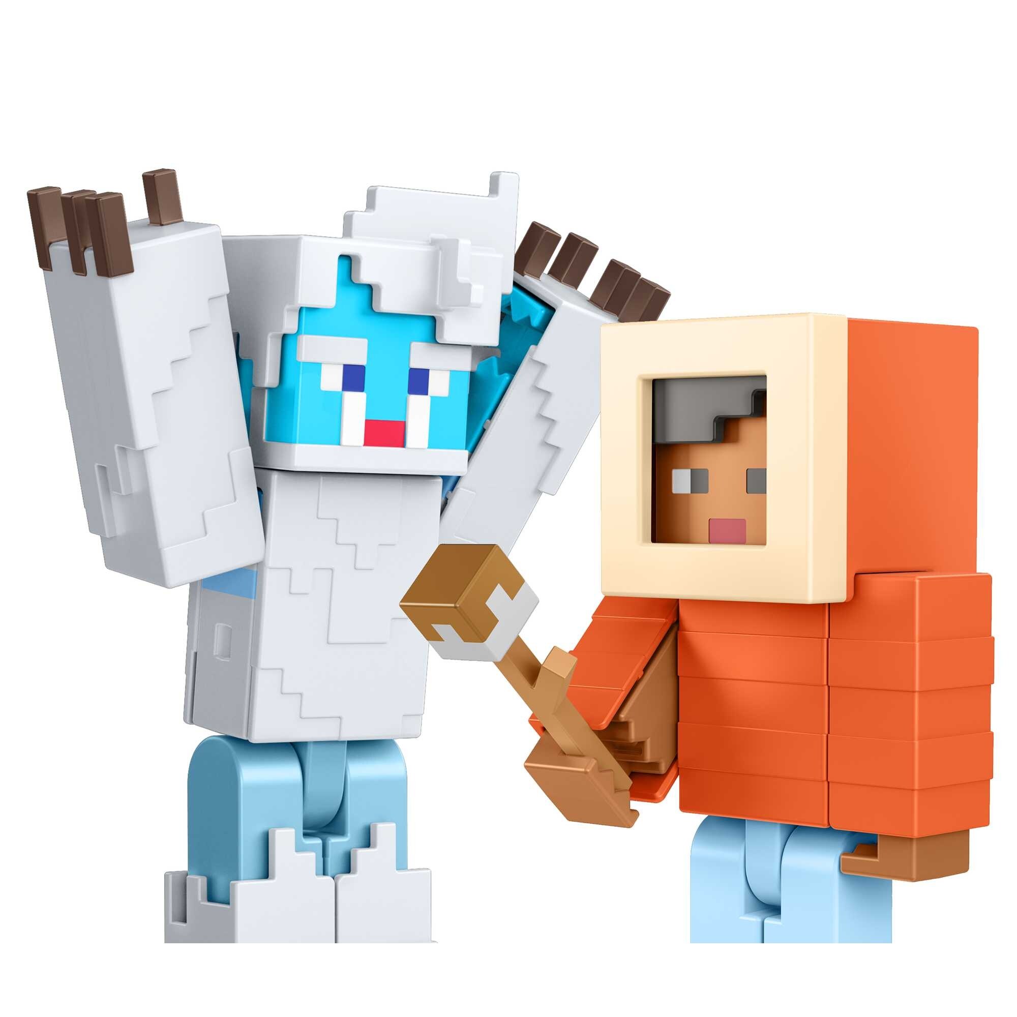 Minecraft - Figura Articulada - Pigmadillo vs Esqueleto - GYR98 - Matt -  Real Brinquedos