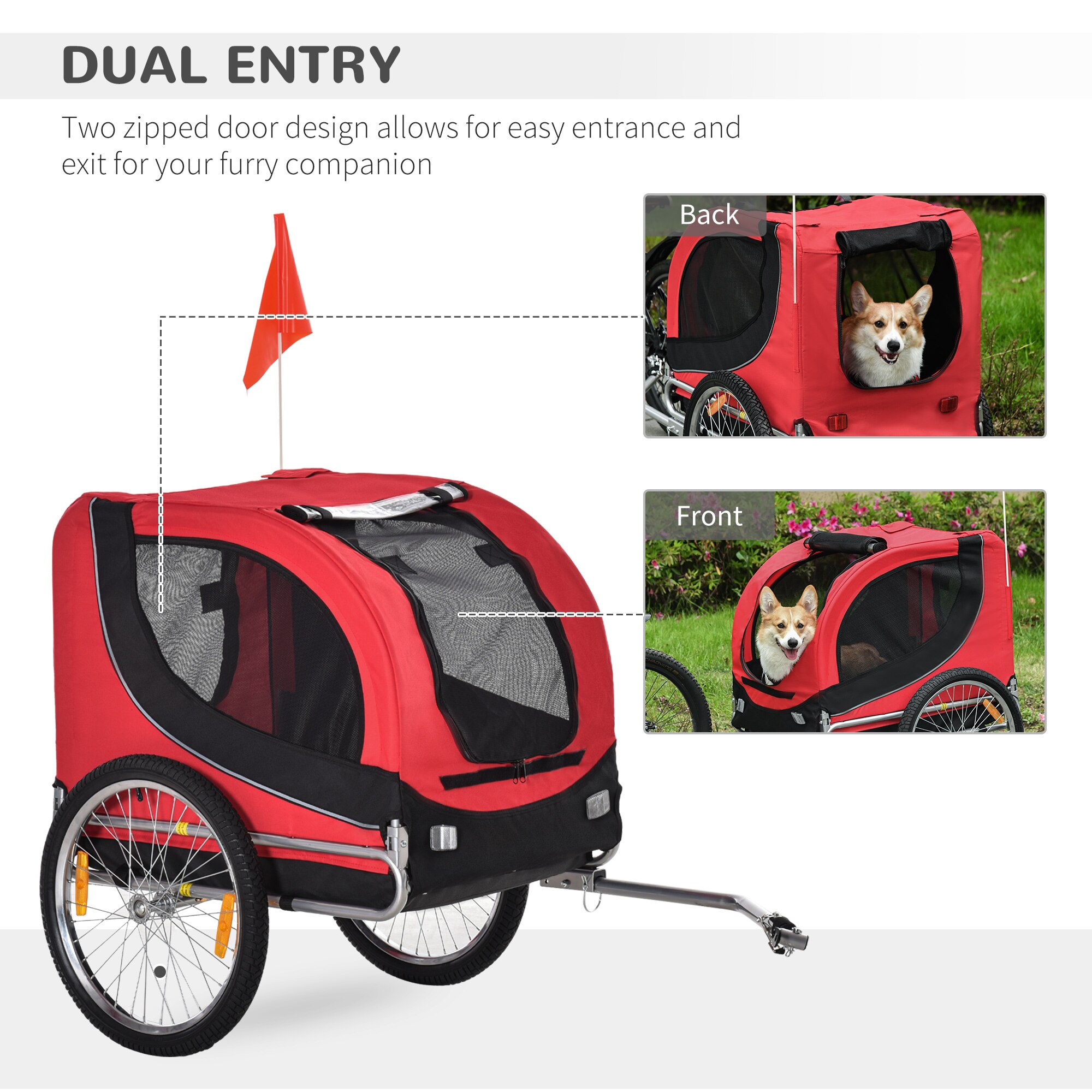 Double dog bike discount trailer