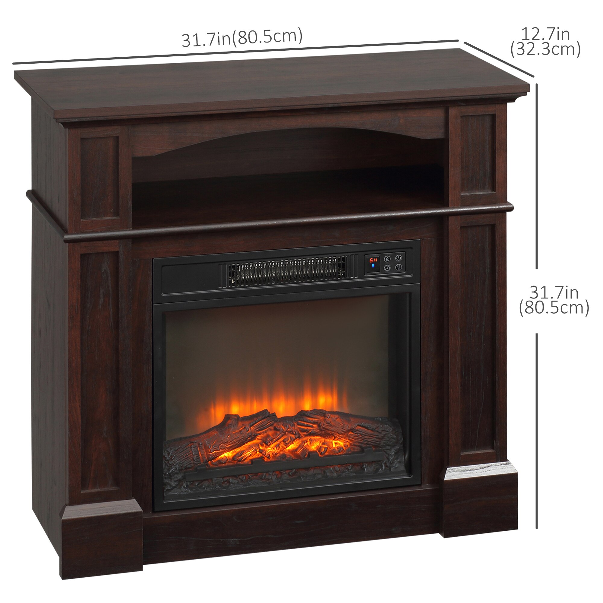 Electric Fireplace Heater With Mantel, Freestanding Fireplace