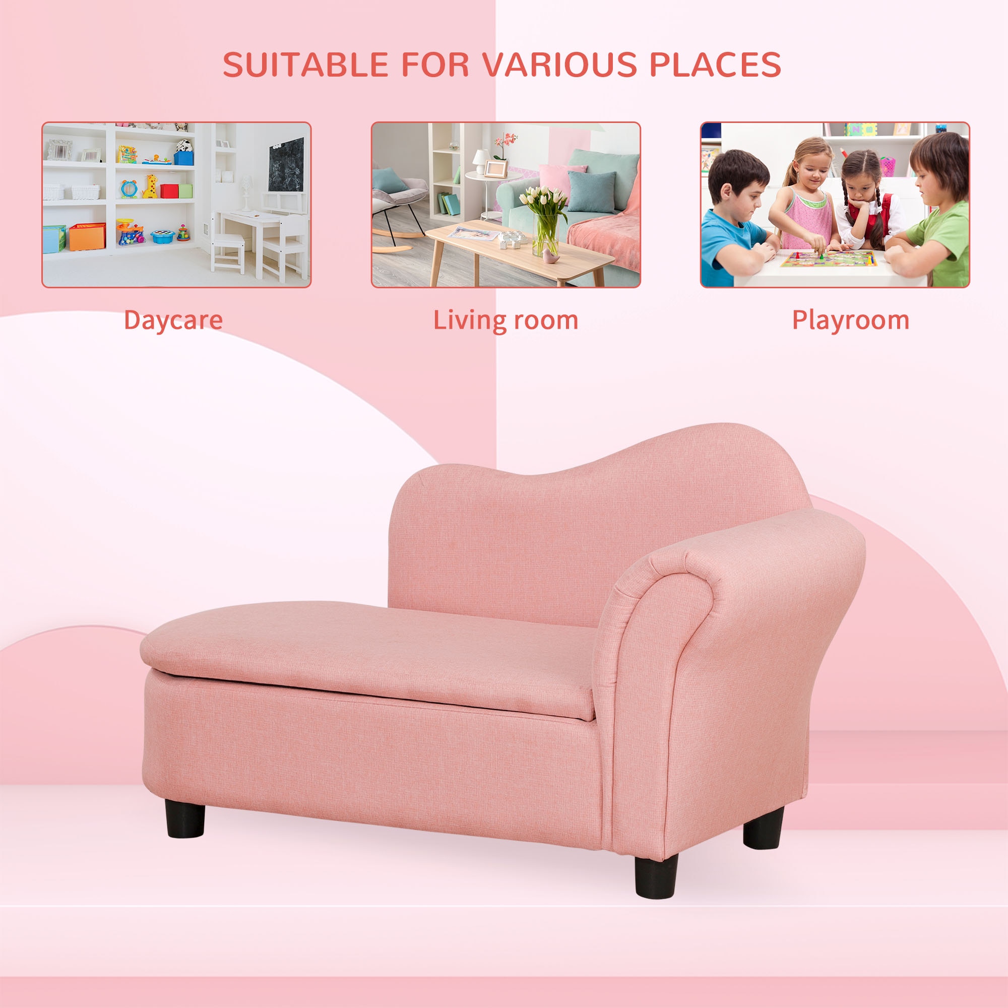 Kids sofa outlet pink