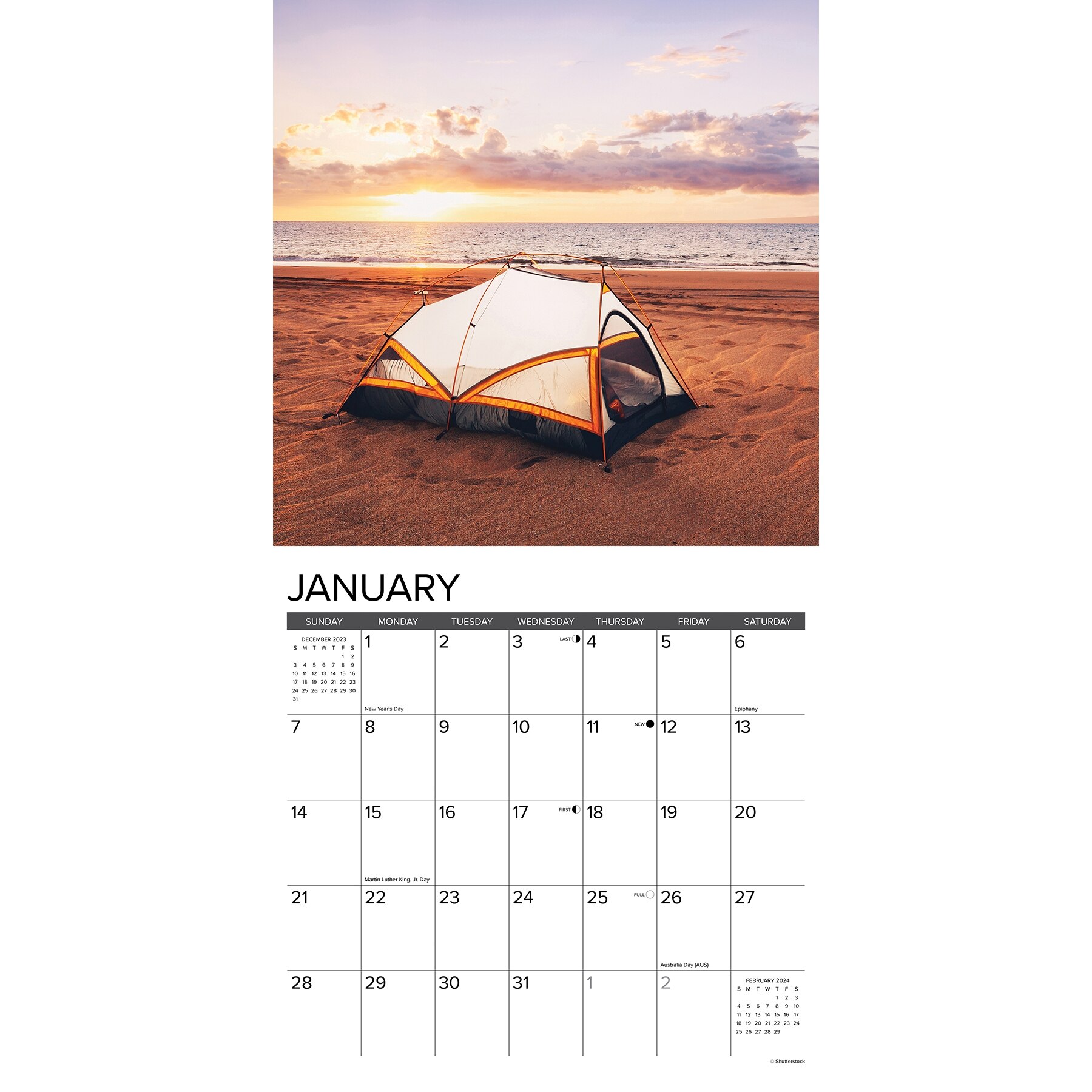 Willow Creek Press 2024 Wall 12 X 12 Calendar Beach Life