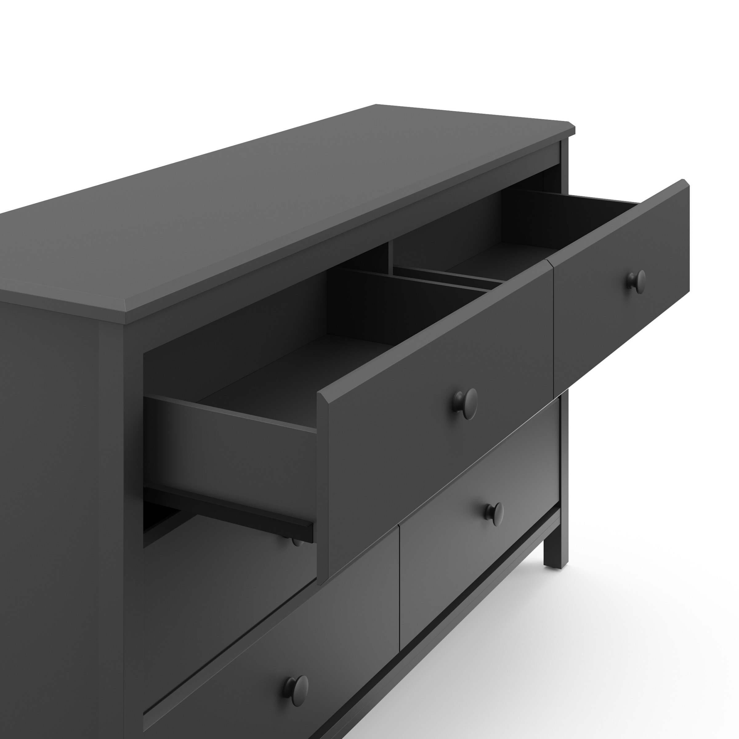 Alpine 6 shop drawer double dresser