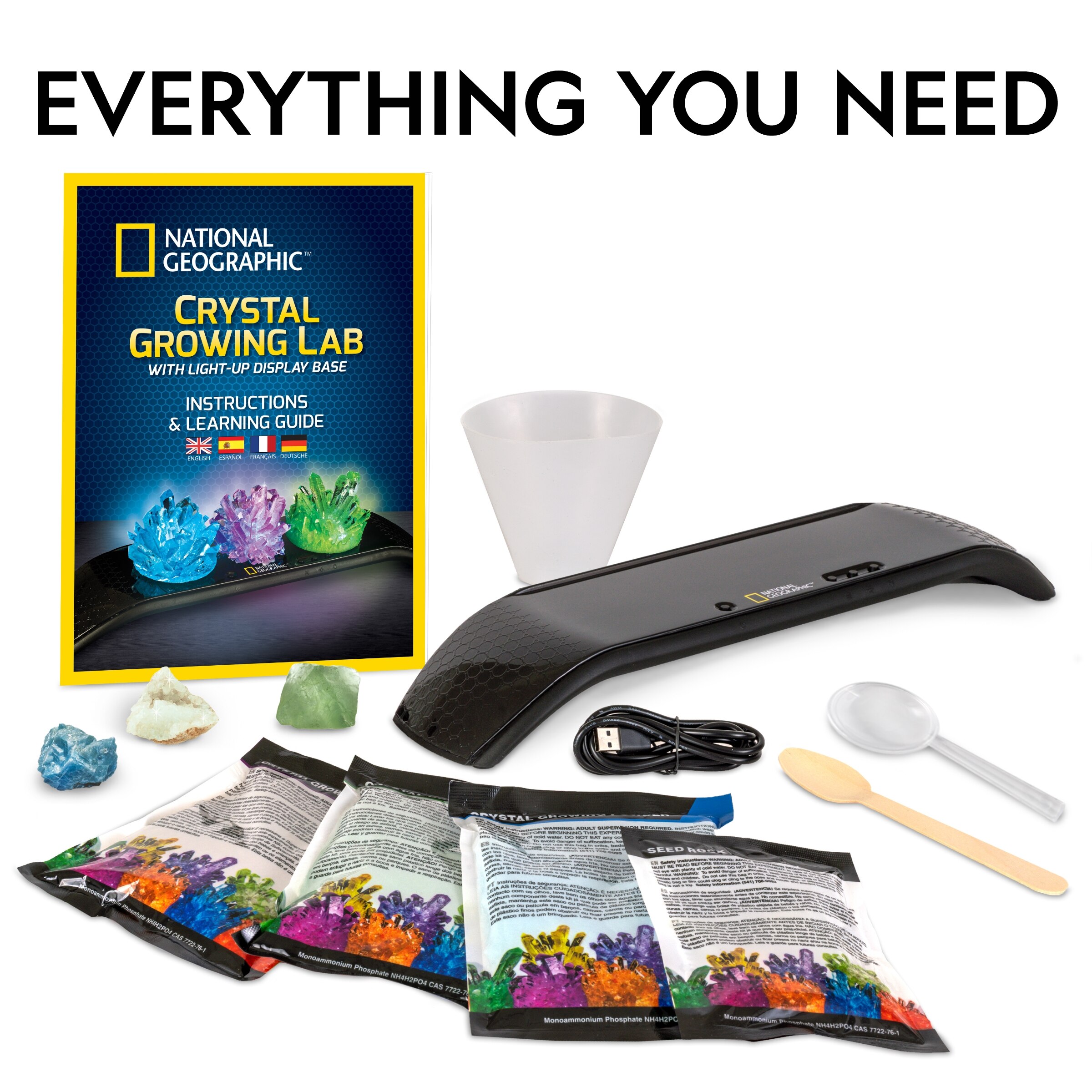 National Geographic Crystal Growing Lab With Light Up Display Base
