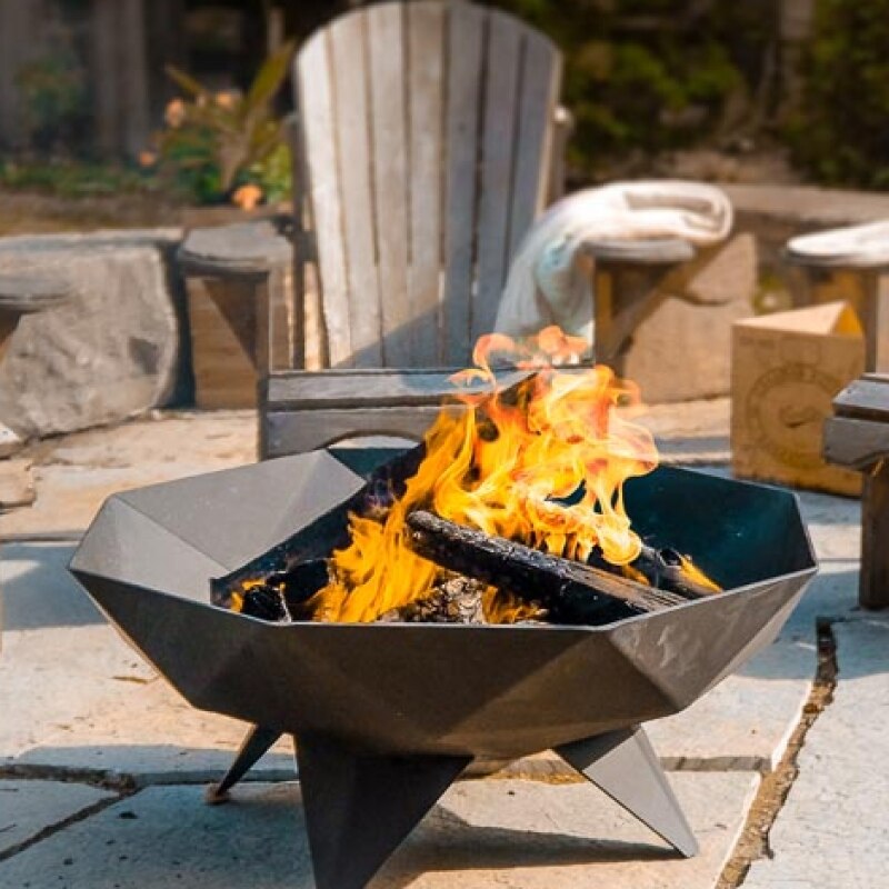 Iron Embers 3' Polygon Bowl Fire Pit Decked Out Bundle The Pen Centre