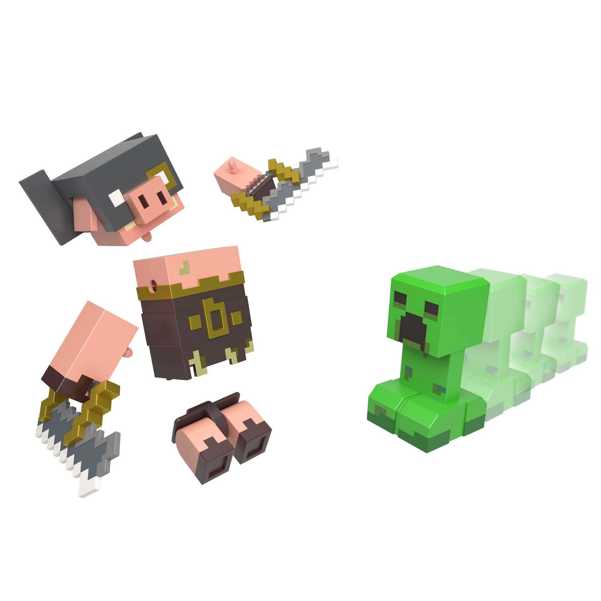 Figurine articulée Minecraft Legends 2 pack - Pigmadillo contre