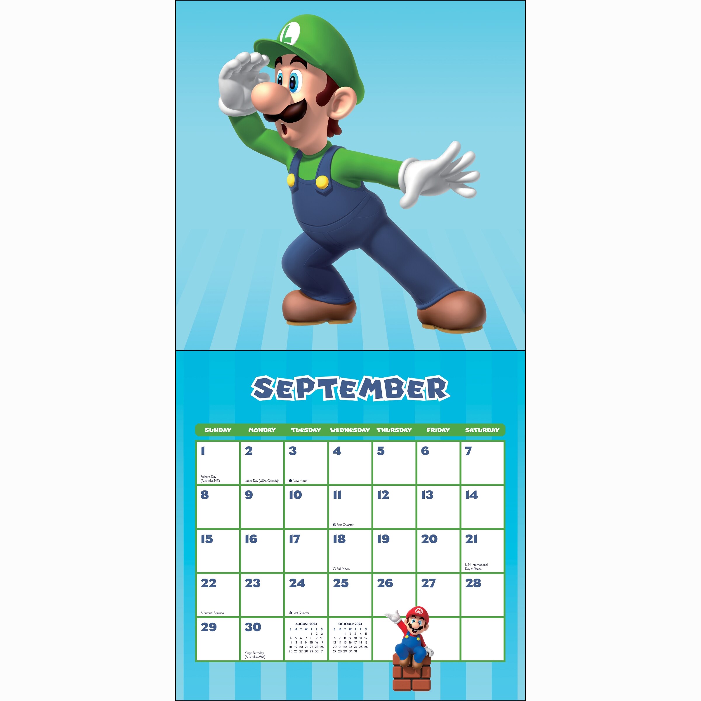 Harry N Abrams Inc. 2024 Super Mario Wall Calendar Square One