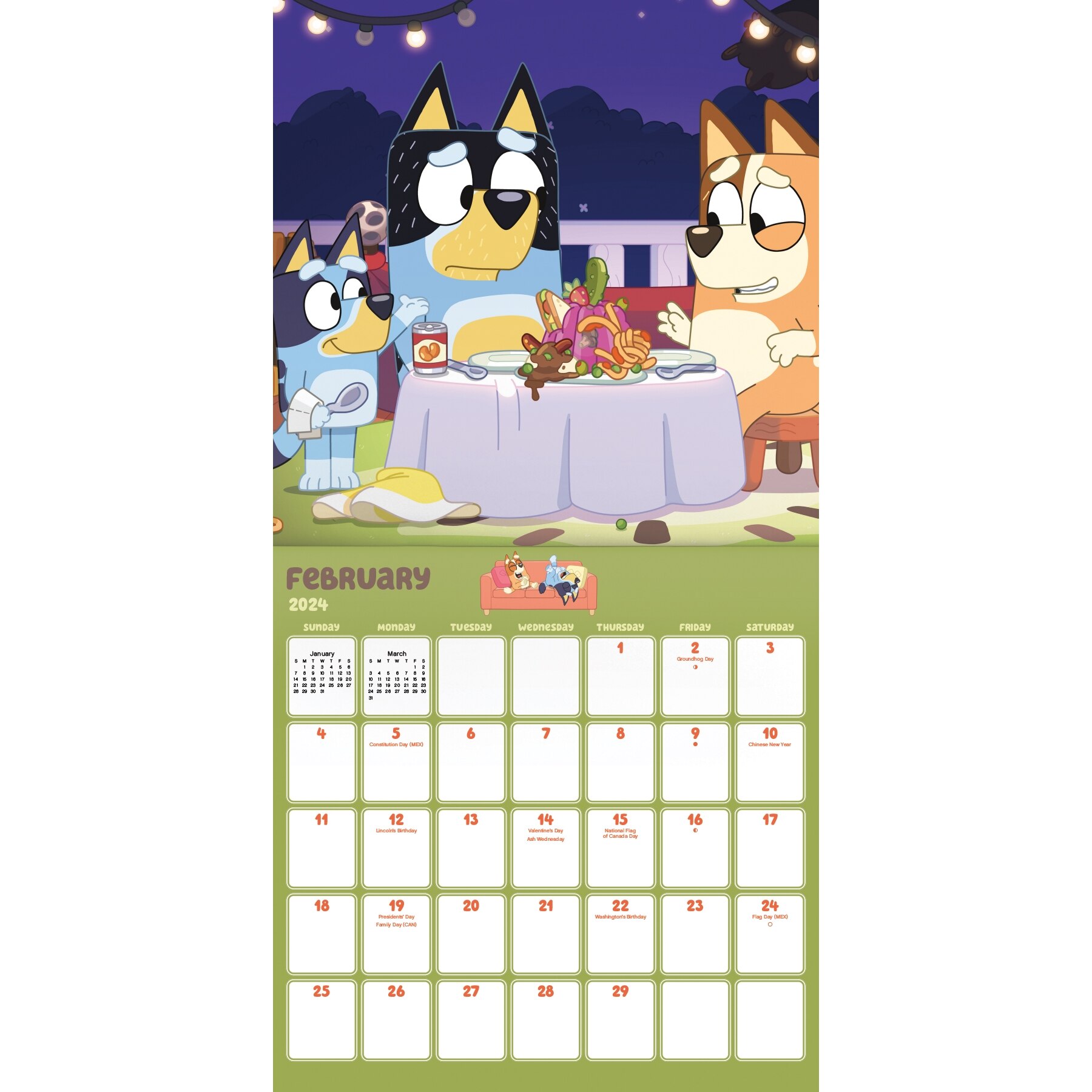 DateWorks 2024 Minecraft Wall Calendar