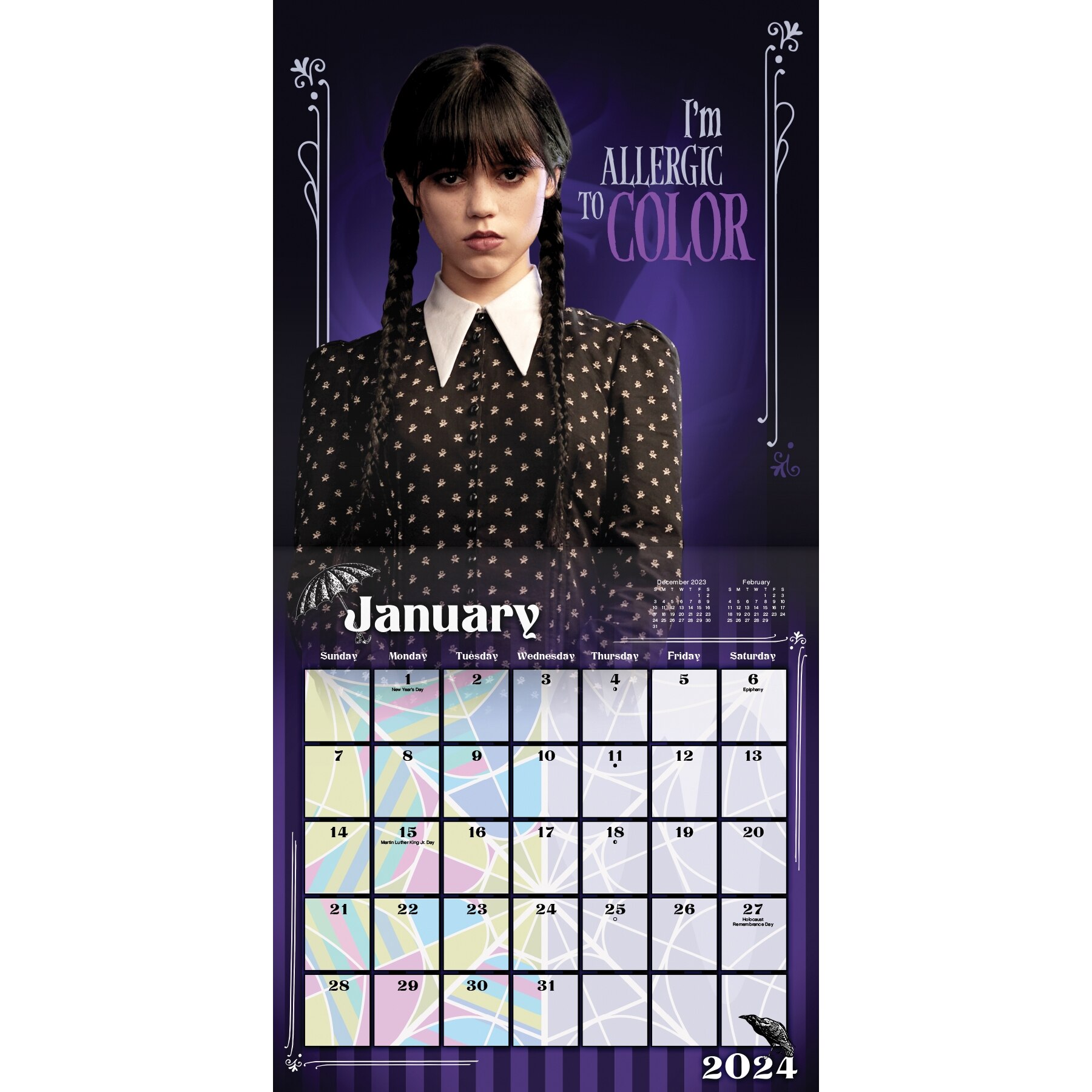 DateWorks 2024 Minecraft Mini Wall Calendar