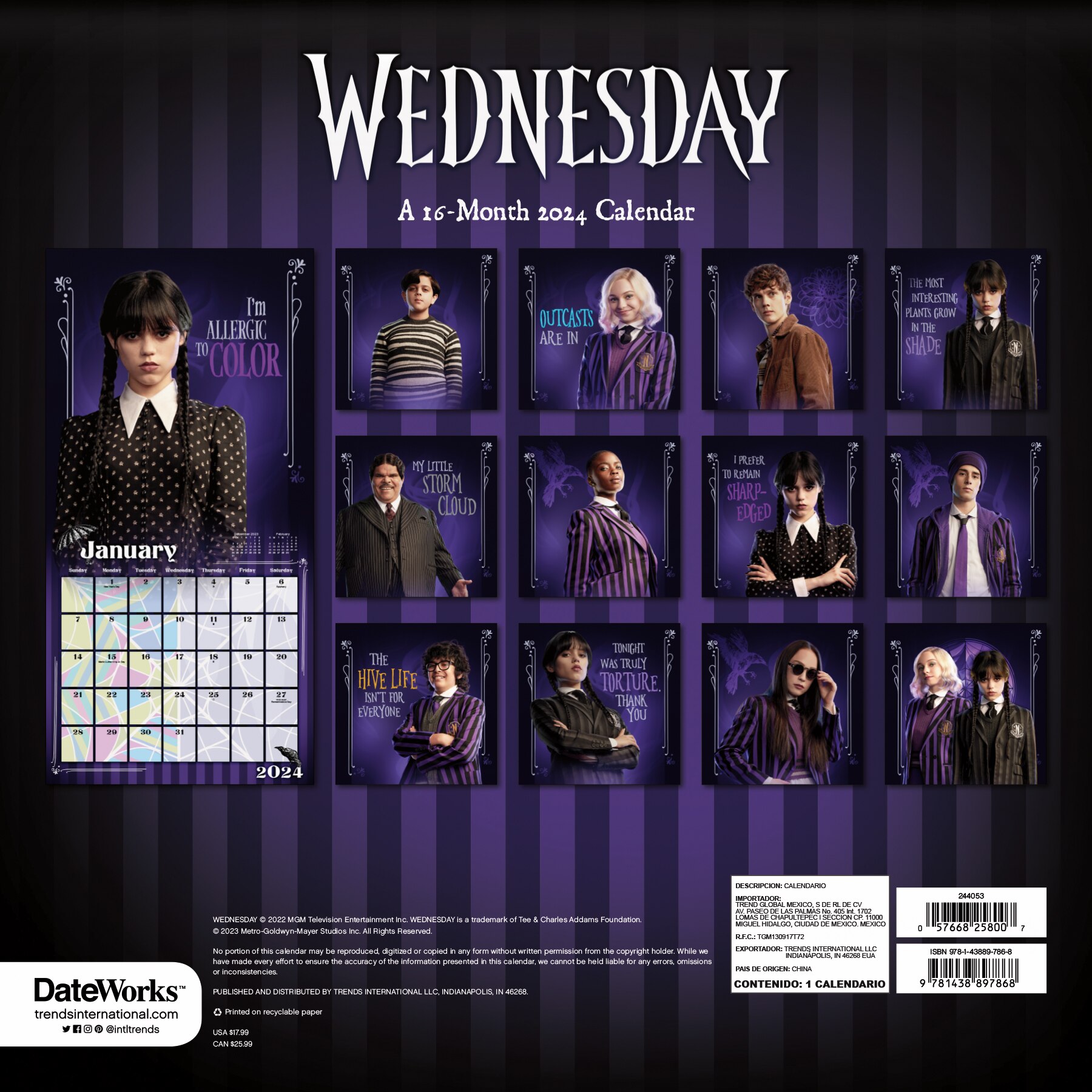 DateWorks 2024 Minecraft Wall Calendar