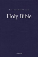 Niv, Pew And Worship Bible, Large Print, Hardcover, Blue, Comfort Print