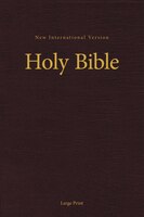 Niv, Pew And Worship Bible, Large Print, Hardcover, Burgundy, Comfort Print