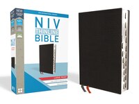 Niv, Thinline Bible, Large Print, Bonded Leather, Black, Red Letter, Thumb Indexed, Comfort Print