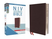 Niv, Thinline Bible, Large Print, Bonded Leather, Burgundy, Red Letter, Comfort Print