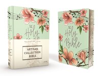 Niv, Artisan Collection Bible, Cloth Over Board, Teal Floral, Designed Edges Under Gilding, Red Letter, Comfort Print