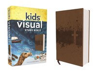 Niv, Kids' Visual Study Bible, Leathersoft,  Bronze, Full Color Interior: Explore The Story Of The Bible---people, Places, And His