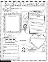 Instant Personal Poster Sets: Read All About Me: 30 Big Write-and-Read Learning Posters Ready for Kids to Personalize and Display