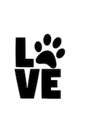 Love Dog  Paw Print Writing Drawing Journal