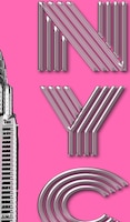 New York City Chrysler Building Pink  Drawing Writing Creative Blank Journal