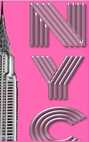 New York City Chrysler Building Pink  Drawing Writing Creative Blank Journal