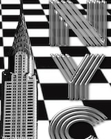 Checker Board New York City Chrysler Building Creative Drawing Journal