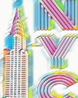 Rainbow Chrysler Building Writing  Drawing Journal