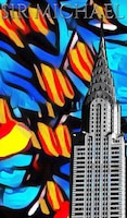 Iconic Chrysler Building New York City Sir Michael Huhn Pop Art Drawing Journal