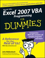 Excel 2007 VBA Programming For Dummies