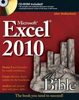 Excel 2010 Bible [With CDROM]