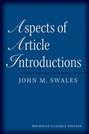 Aspects Of Article Introductions, Michigan Classics Ed.