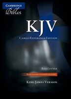 Kjv Cameo Reference Bible, Black Edge-lined Goatskin Leather, Red-letter Text, Kj456:xre Black Goatskin Leather