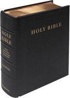 Nrsv Lectern Bible With Apocrypha, Black Goatskin Leather Over Boards, Nr936:tab Black Goatskin Leather Anglicized Edition
