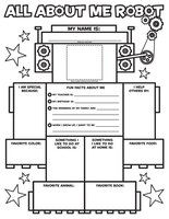 Graphic Organizer Posters: All About Me Robot