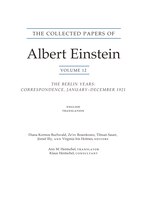 The Collected Papers of Albert Einstein, Volume 12 (English): The Berlin Years: Correspondence, January-December 1921 (English tra