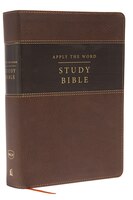 Nkjv, Apply The Word Study Bible, Large Print, Leathersoft, Brown, Red Letter: Live In His Steps