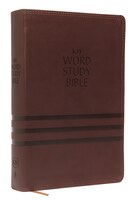 Kjv, Word Study Bible, Leathersoft, Brown, Red Letter: 1,700 Key Words That Unlock The Meaning Of The Bible