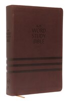 Kjv, Word Study Bible, Leathersoft, Brown, Thumb Indexed, Red Letter: 1,700 Key Words That Unlock The Meaning Of The Bible