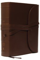 Kjv, Journal The Word Bible, Large Print, Premium Leather, Brown, Red Letter: Reflect, Journal, Or Create Art Next To Your Favorit