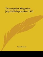 Theosophist Magazine July 1923-September 1923