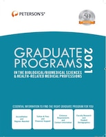 Graduate Programs In The Biological/biomedical Sciences & Health-related Medical Professions 2021