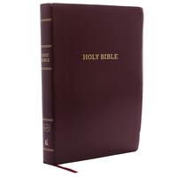 Kjv, Reference Bible, Center-column Giant Print, Leather-look, Burgundy, Red Letter, Comfort Print: Holy Bible, King James Version